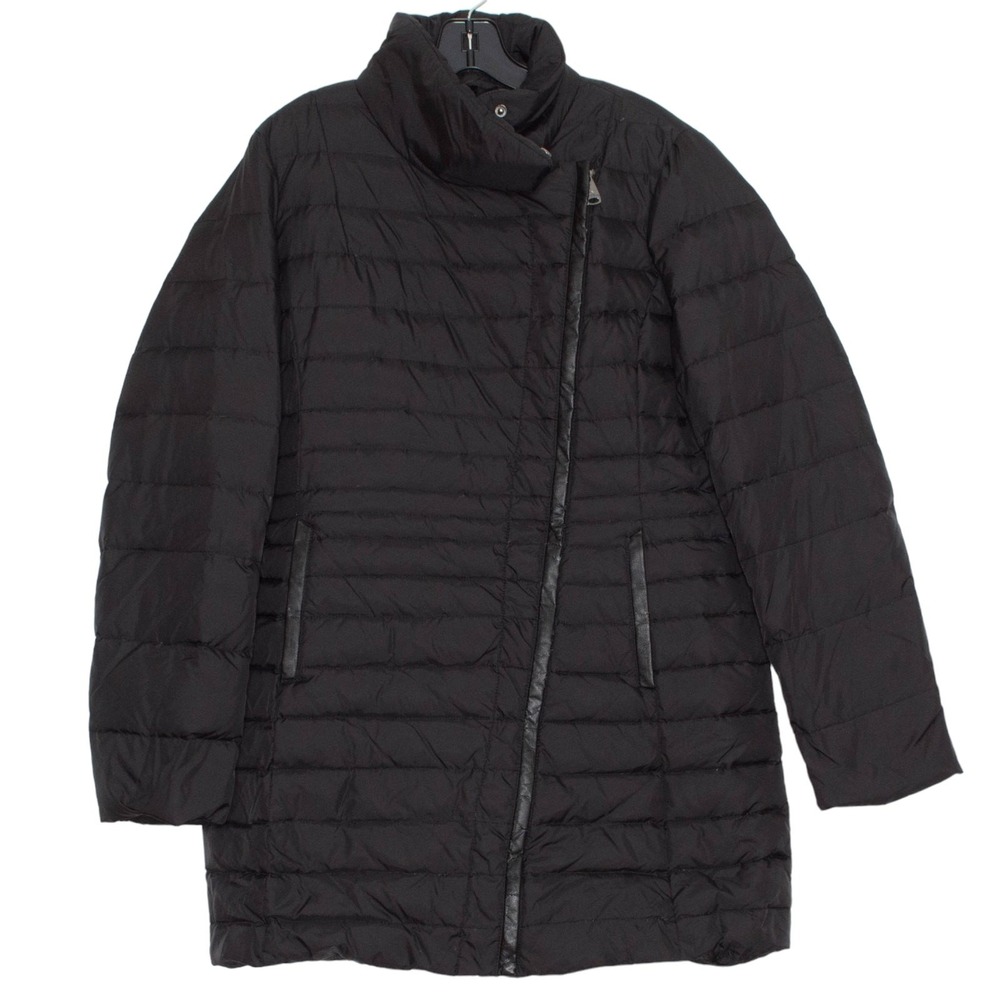 Via Spiga Coat Puffer Down Quilted Minimalist Streetwear Gorpcore Black Large